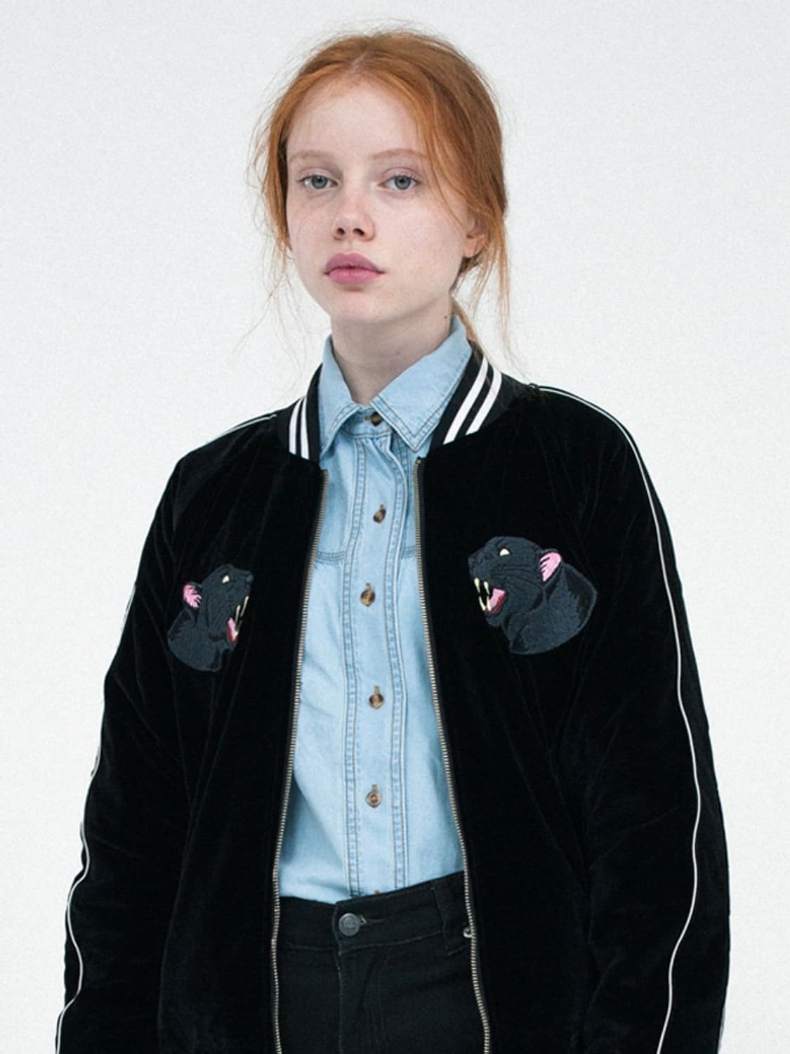 키르시 재규어 벨벳 자켓 블랙 상품이미지1