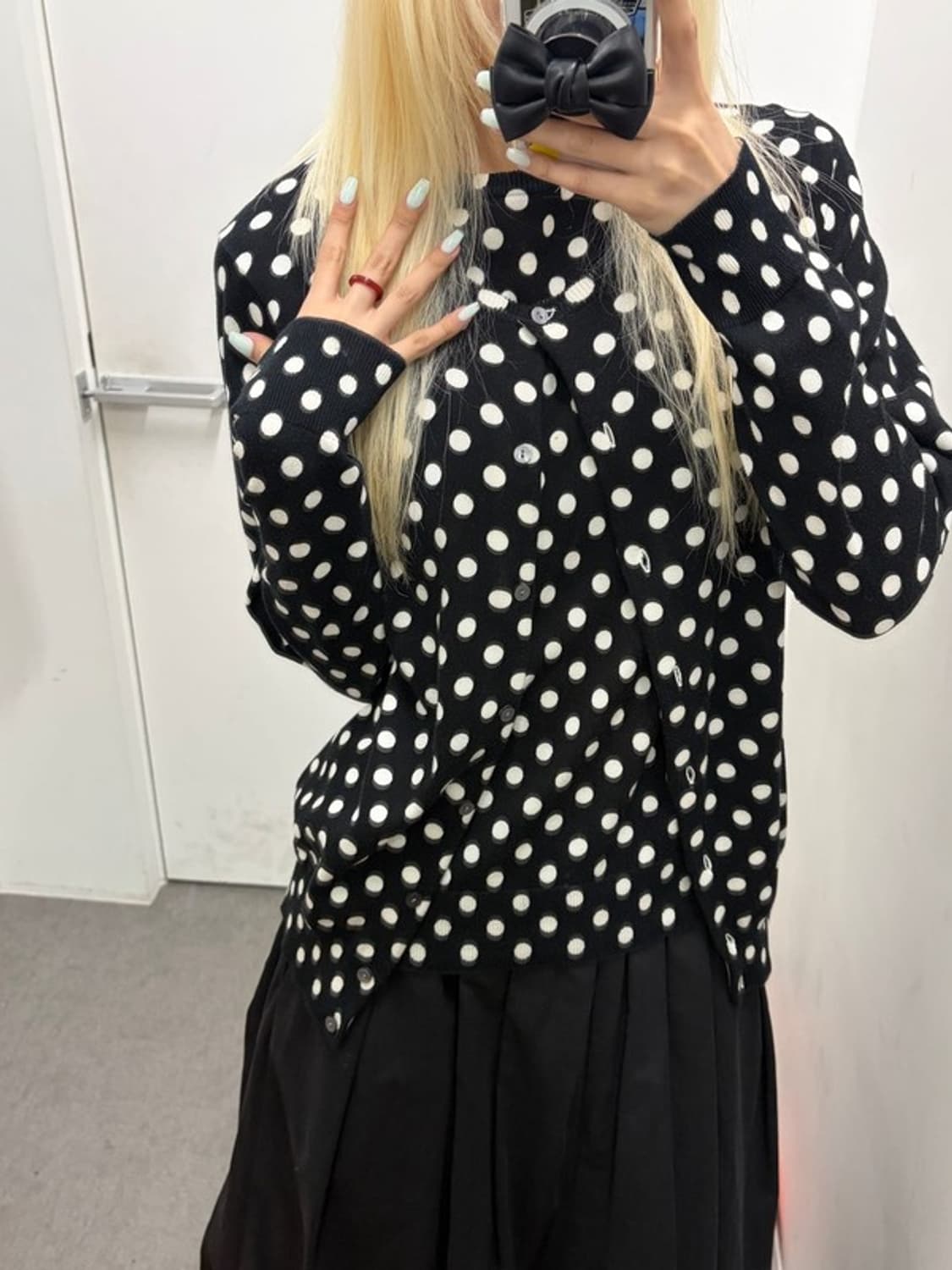 lands end 도트 가디건+반팔 set 상품이미지8