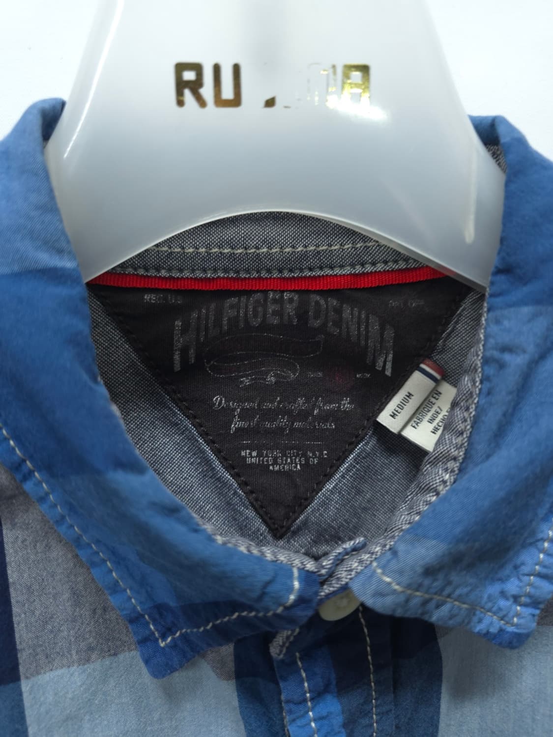 힐피거데님 면100 블루 체크셔츠 ( 남성 95 ) 상품이미지4