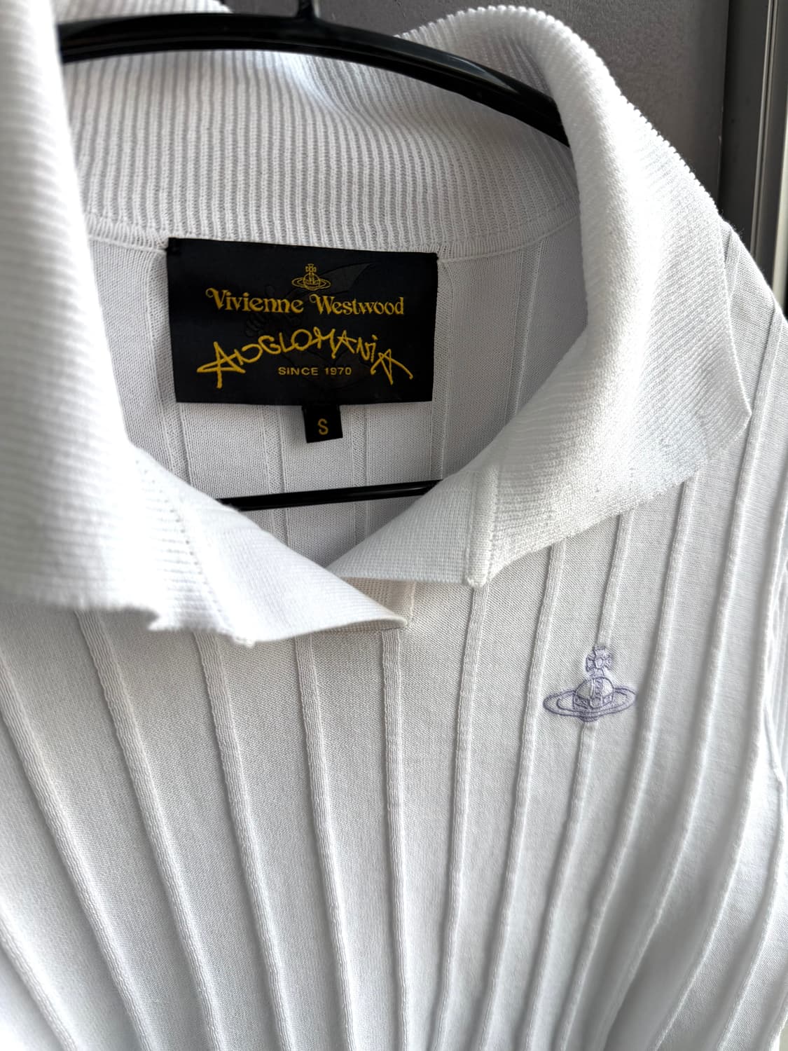 S/ 비비안웨스트우드 로고 골지 브이넥 니트 상품이미지5