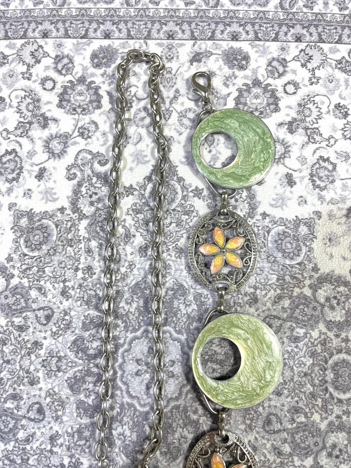 오리엔탈 페어리 플라워 엔틱 체인 벨트 상품이미지3