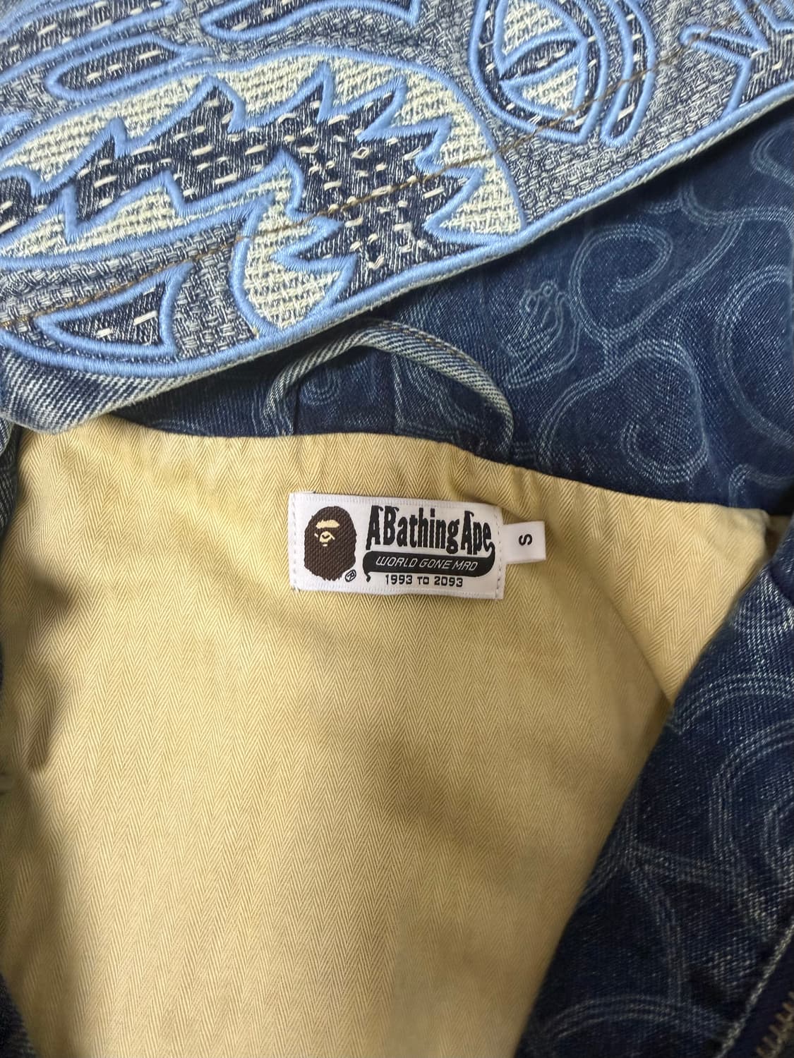 베이프 클라우드 카모 자카드 업사이클 액티브 자켓 네이비 상품이미지6