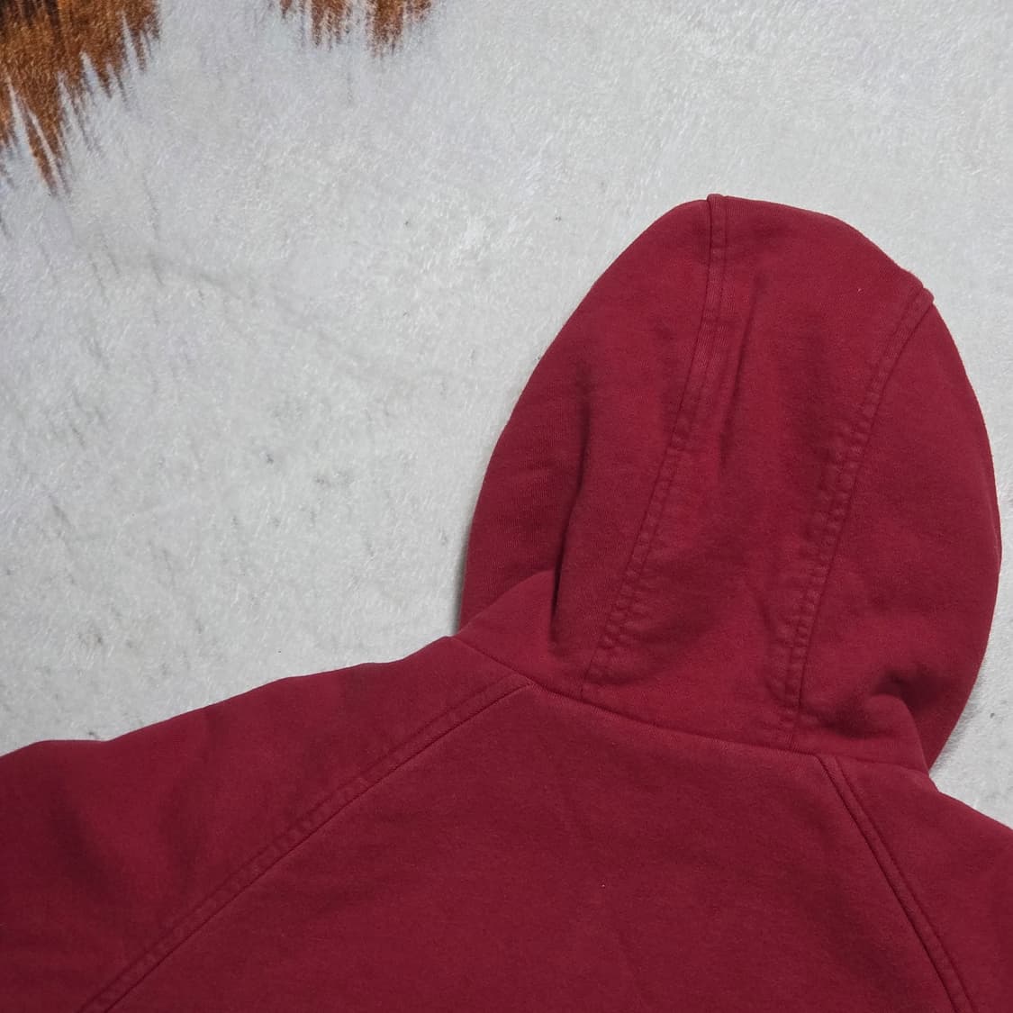 뉴발란스 버건디 후드 코튼 바시티 점퍼 상품이미지5