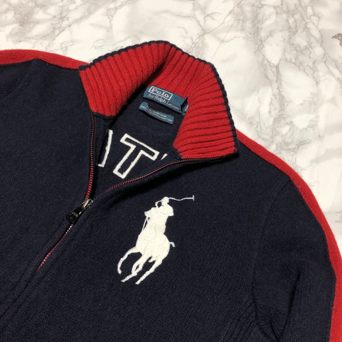 폴로 랄프로렌 빅포니 니트 집업 자켓 영국 한정판 상품이미지3