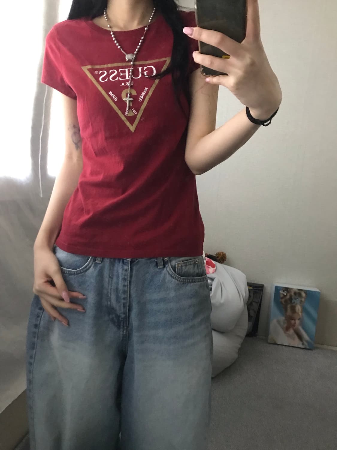 게스 딱붙핏 반팔티셔츠 상품이미지6