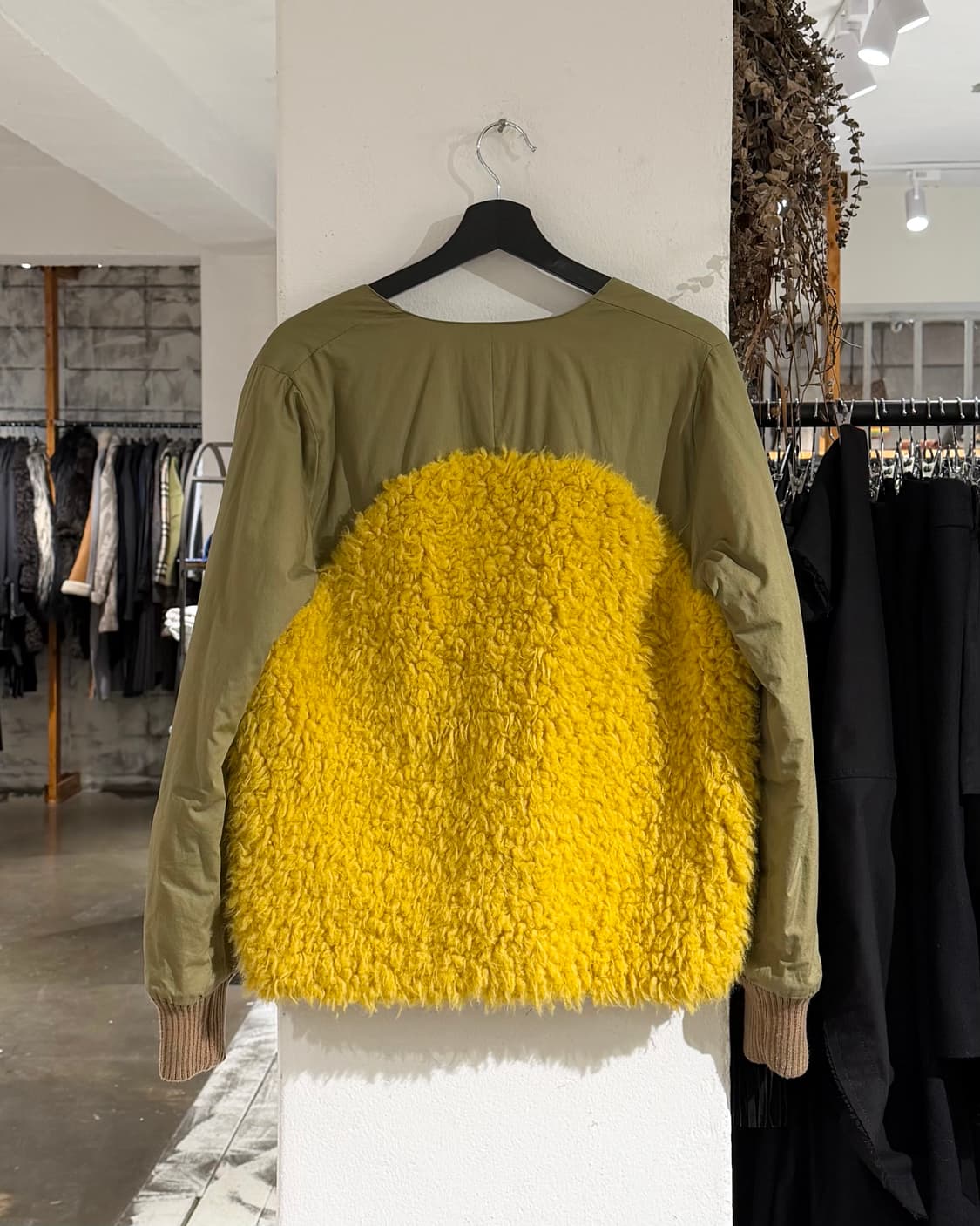 겐조 카키 옐로우 부클레 디테일 브이넥 자켓 상품이미지6