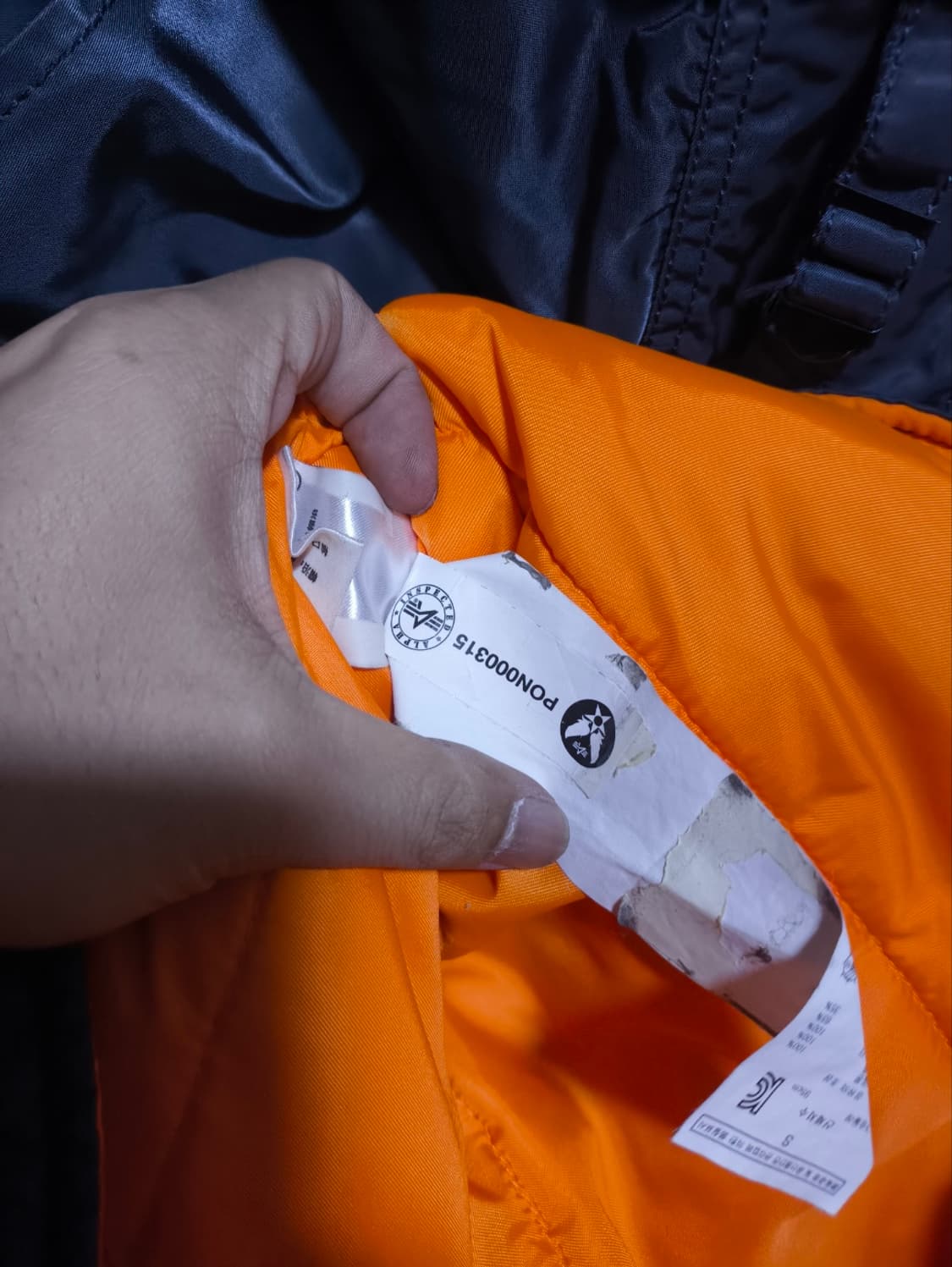 95 알파인더스트리 N3B 야상 경량패딩 네이비 상품이미지10