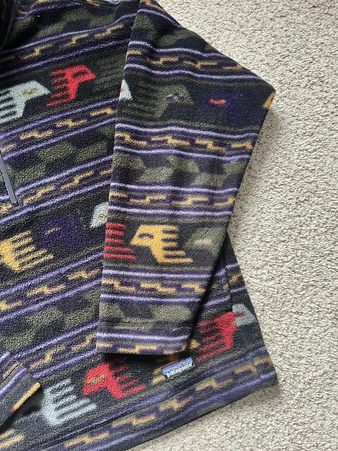 90s 파타고니아 신칠라 하프 집업 아나톨리아 패턴  상품이미지3