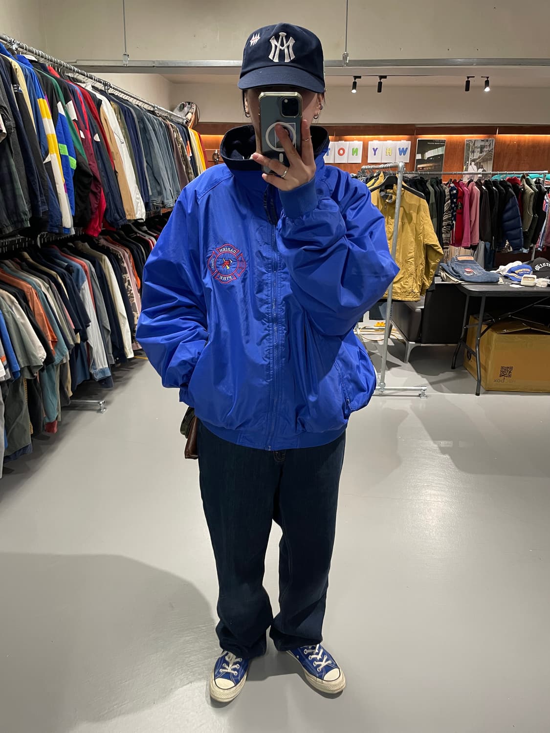 빈티지 올드스쿨 플리스 바람막이 점퍼    상품이미지4