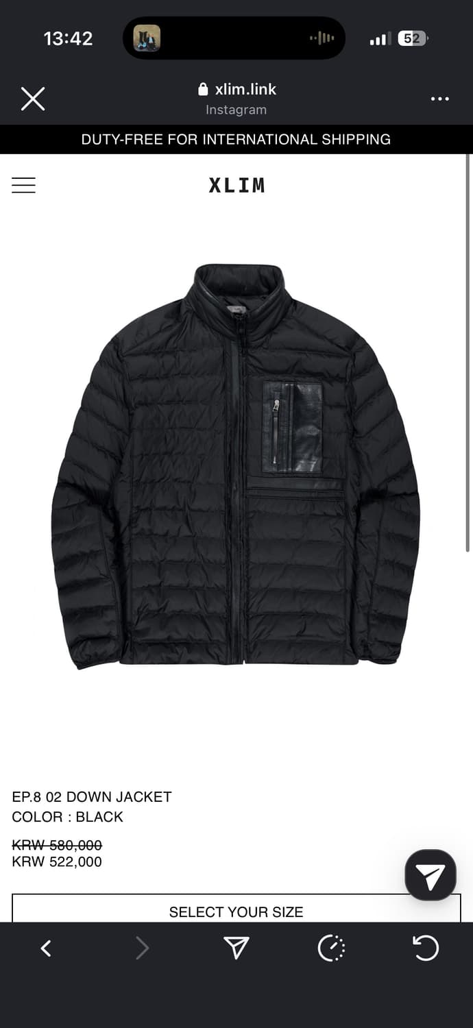 엑슬림 EP.8 02 DOWN JACKET 상품이미지1