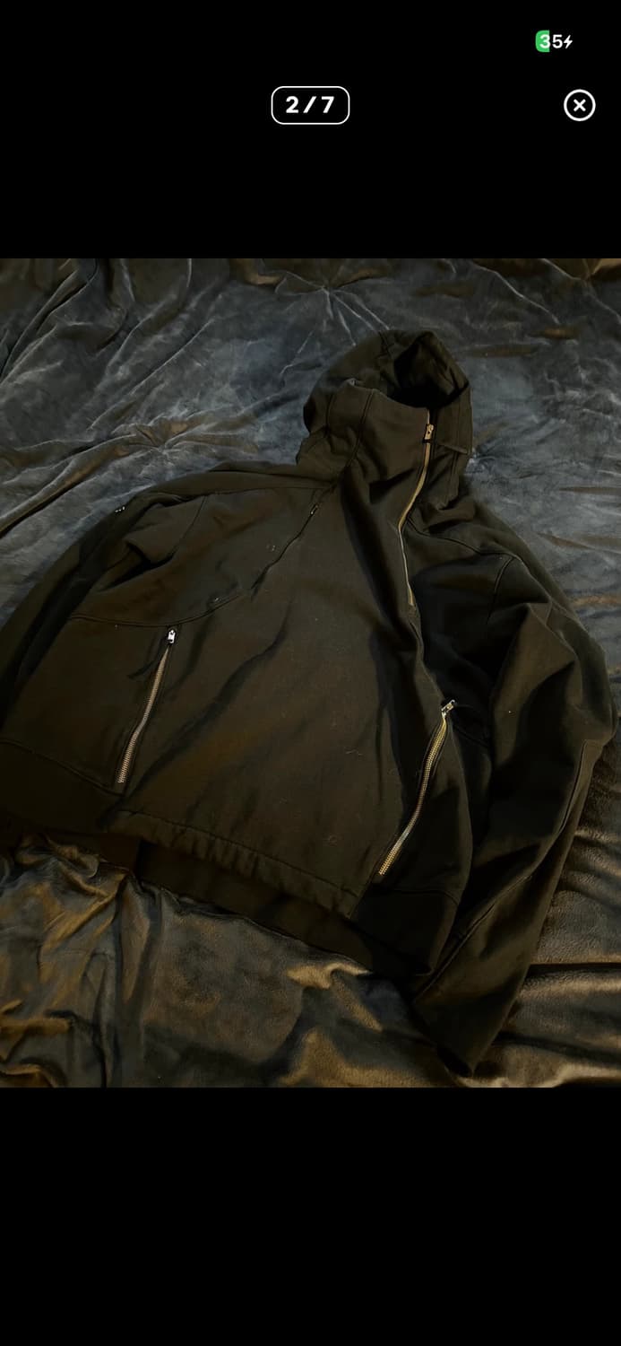 Side Cut Off Zipper Detail Hoodie 상품이미지2