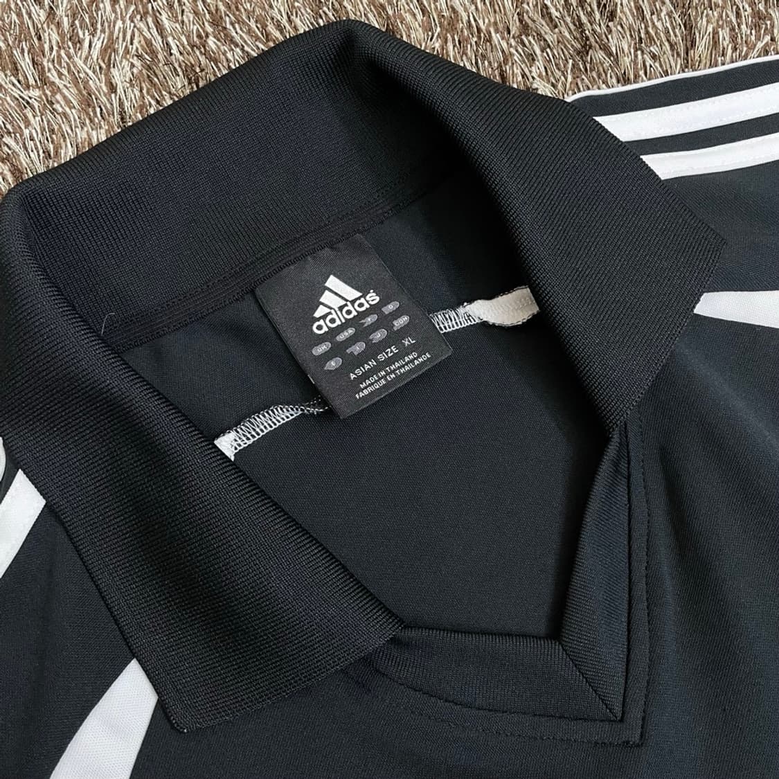 아디다스 Adidas 블랙 올드스쿨 기능성 반팔 카라티 XL 상품이미지2