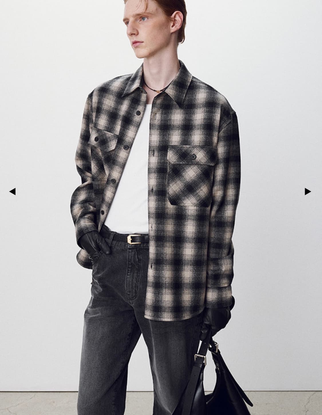 토니웩 울 체크셔츠 L사이즈 상품이미지1