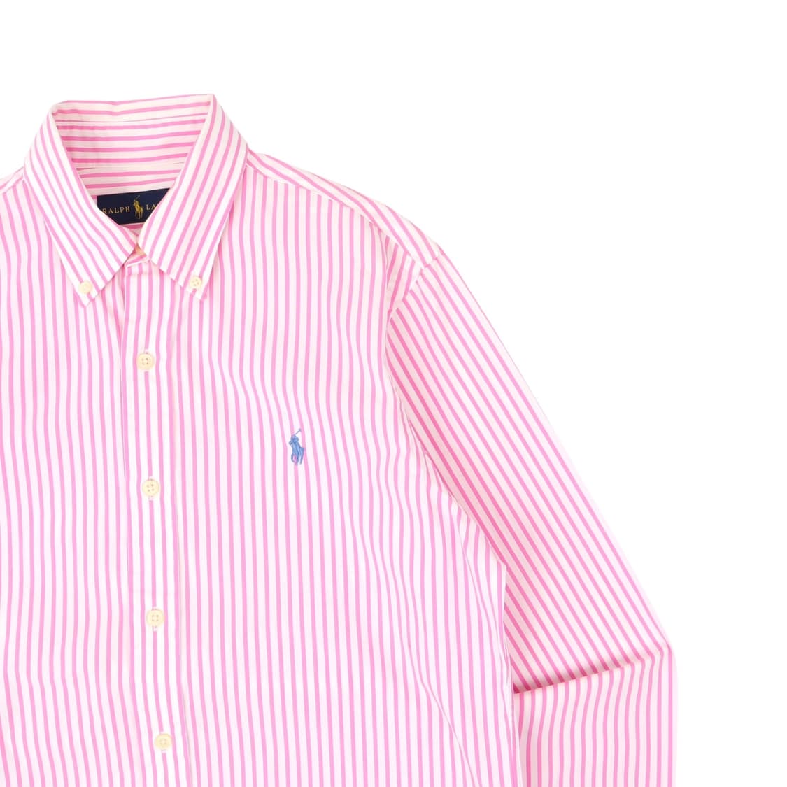 폴로 랄프로렌 라이트 핑크 스트라이프 코튼 셔츠 상품이미지3