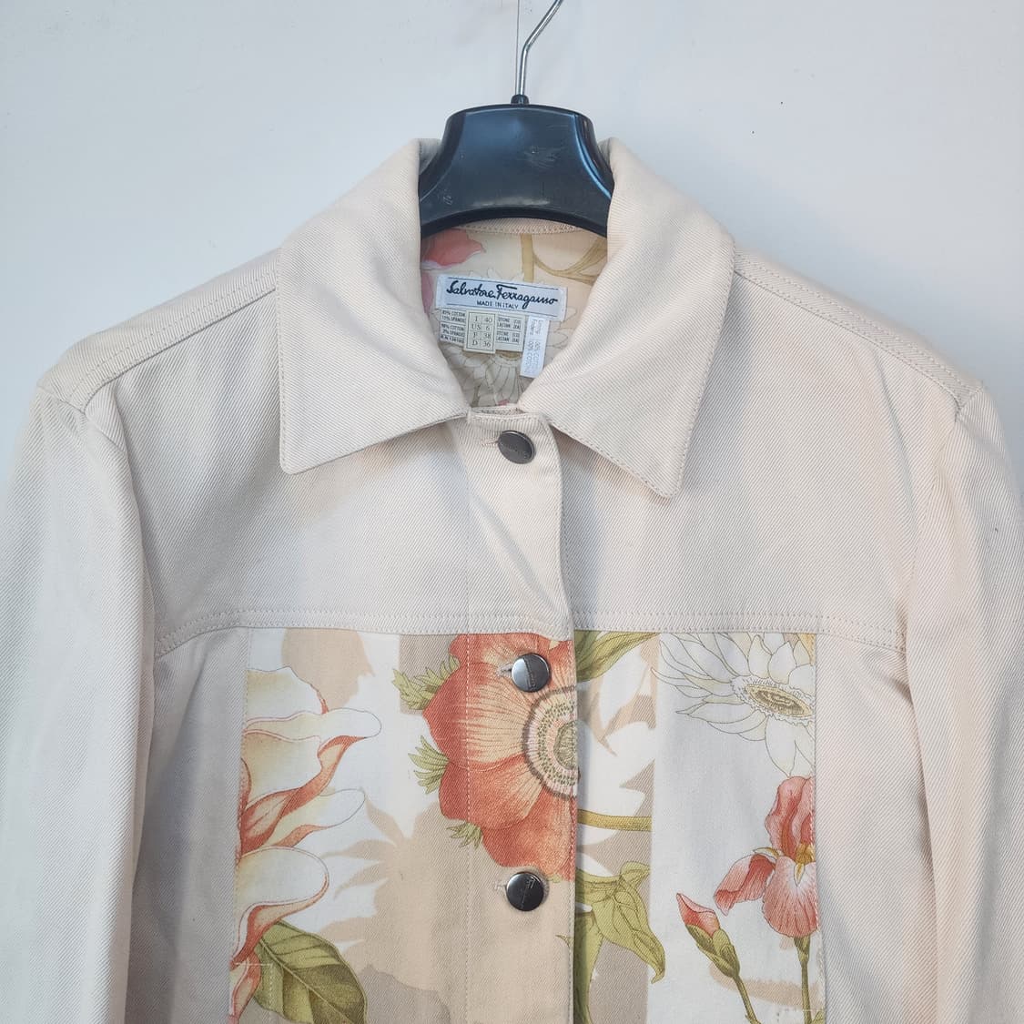 살바토레 페라가모 플라워 패턴 자켓 아이보리 상품이미지2