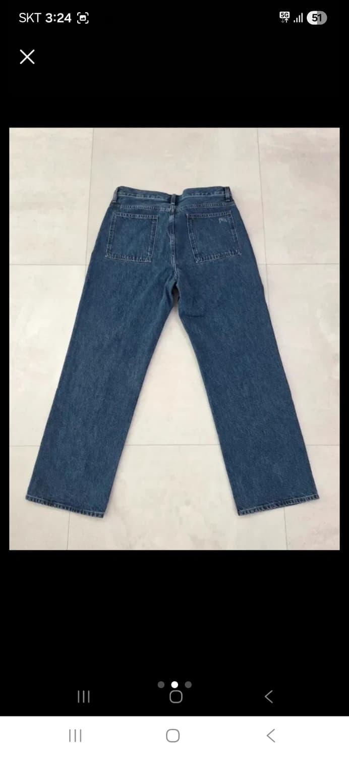 유니클로jwa 스트레이트진 64블루 33사이즈 상품이미지1