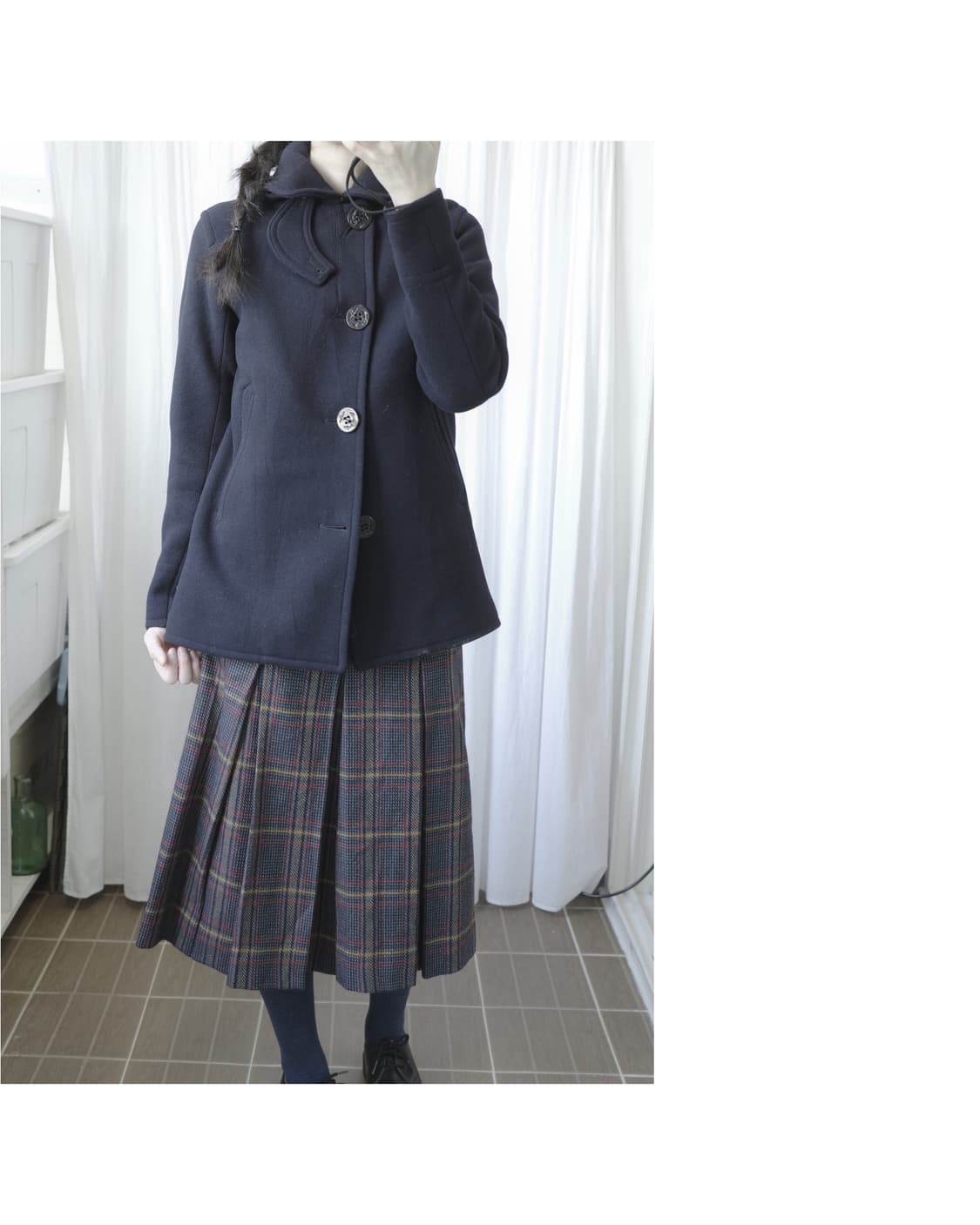 Vintage check pleats skirt 상품이미지5