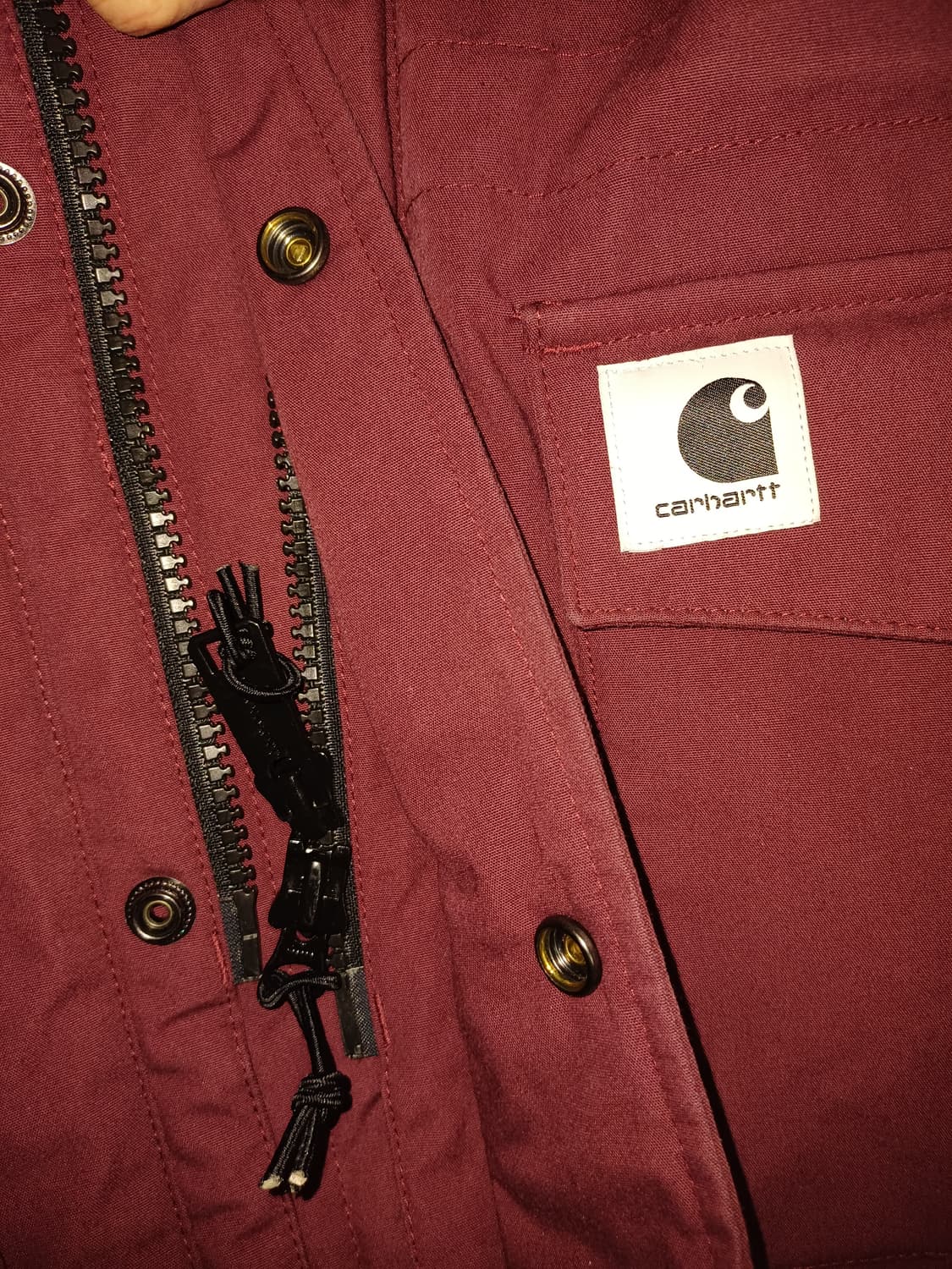 칼하트wip 파카 버건디 s 상품이미지5