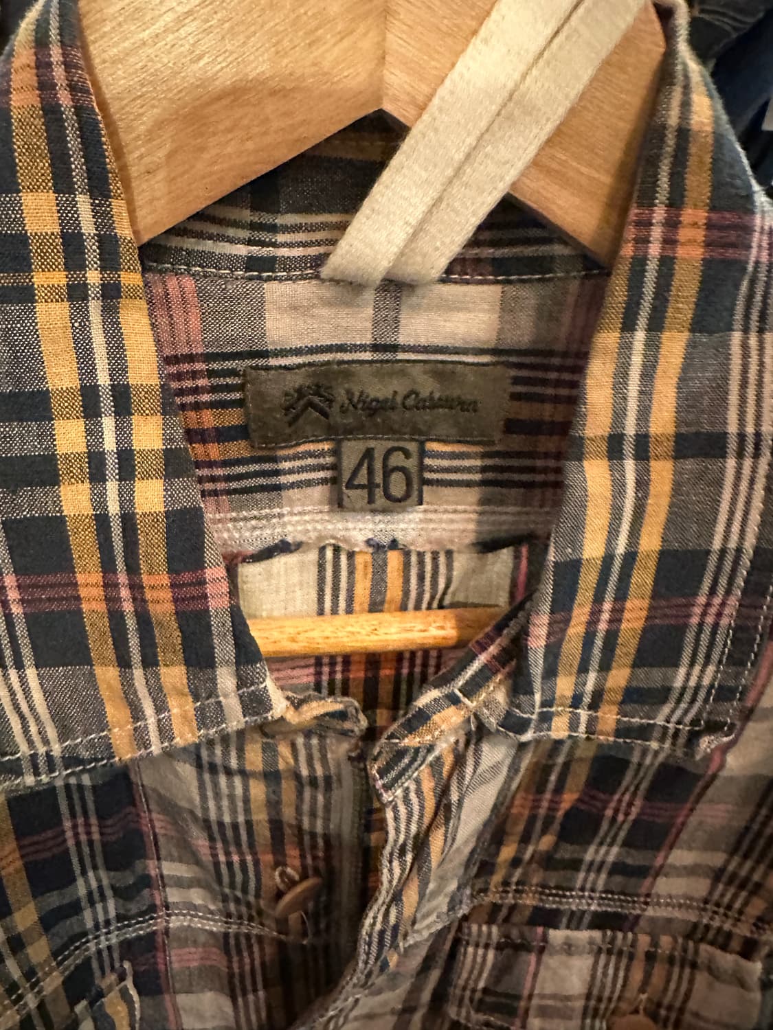 나이젤카본 체크셔츠 46사이즈 상품이미지3