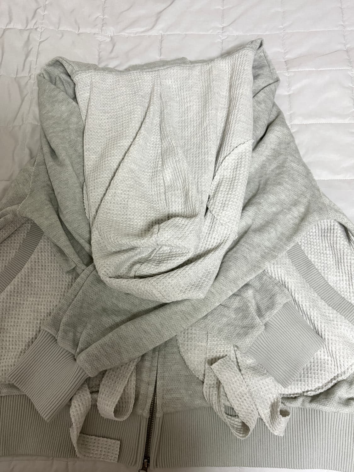 코이세이오 이어머프 후드집업 라이트 그레이 상품이미지2