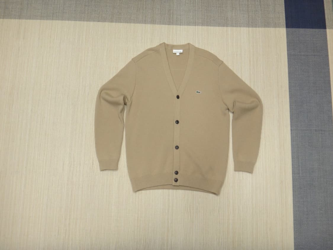 (105) 라코스테 LACOSTE 남성 방모 와이넥 가디건 상품이미지1
