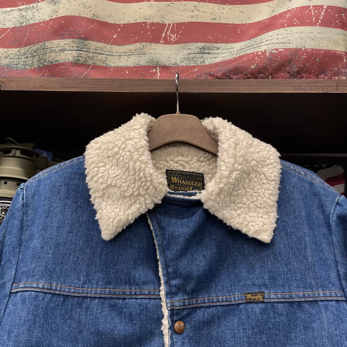 80s 랭글러 Made in USA 쉐르파 데님 자켓 상품이미지3