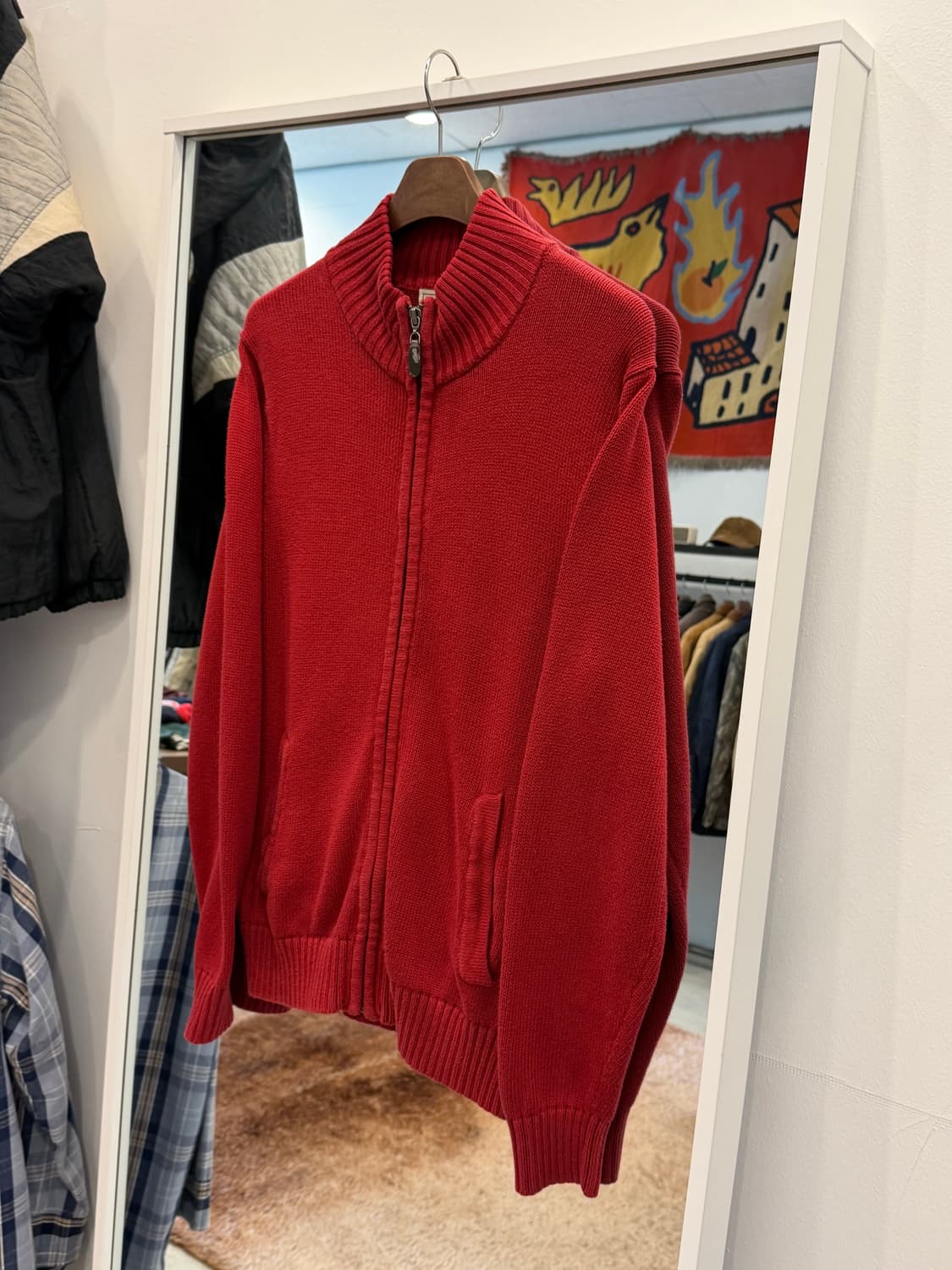 00s L.L.Bean 엘엘빈 코튼 니트 집업 상품이미지1