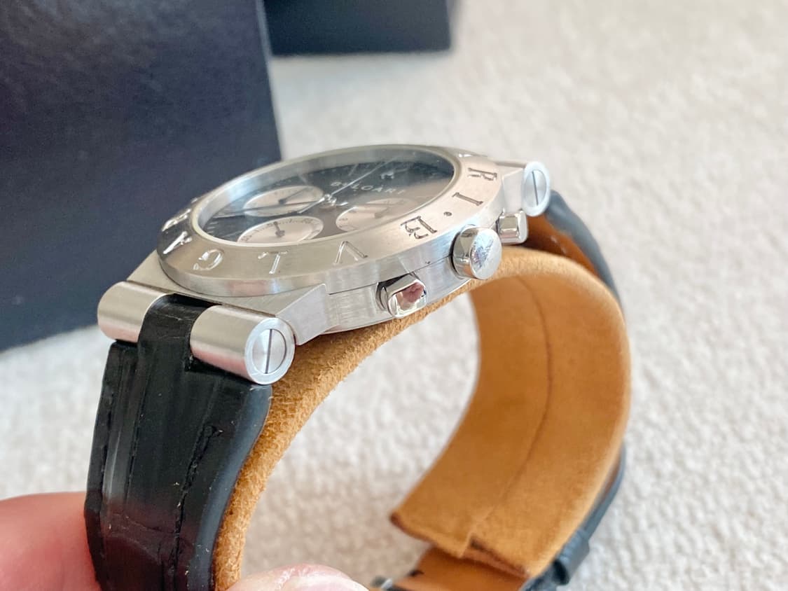 불가리 디아고노 CH35S 35mm 블랙 크로노 쿼츠 미듐 중형 상품이미지8