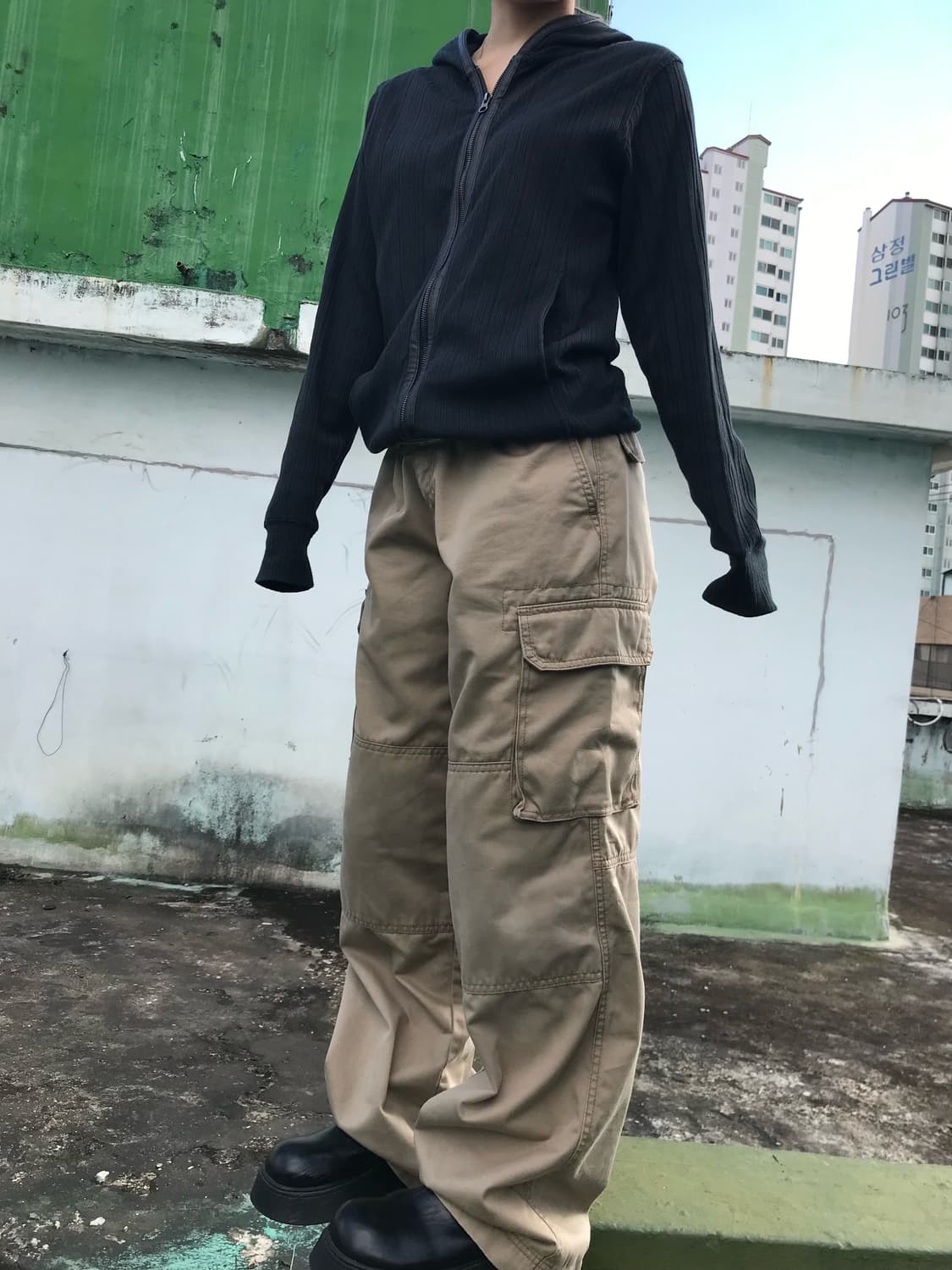 가죽 지퍼 라인 후드집업 상품이미지7