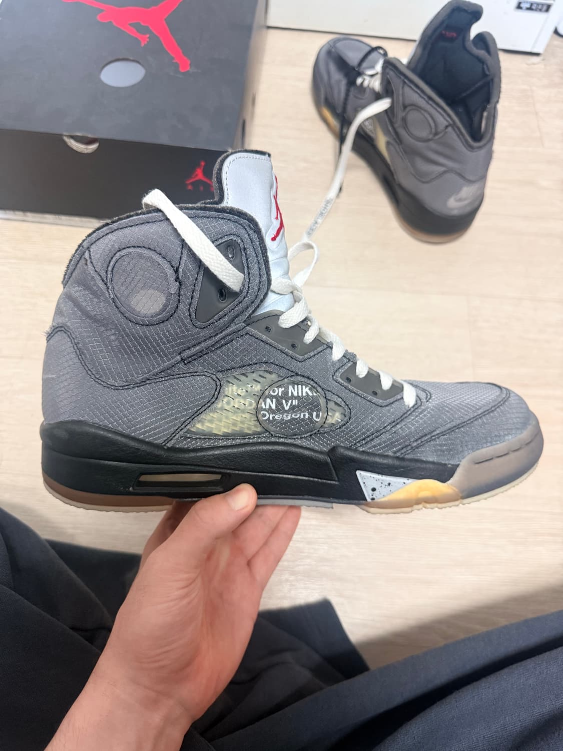 나이키 오프화이트 조던5 모슬린 280 상품이미지5