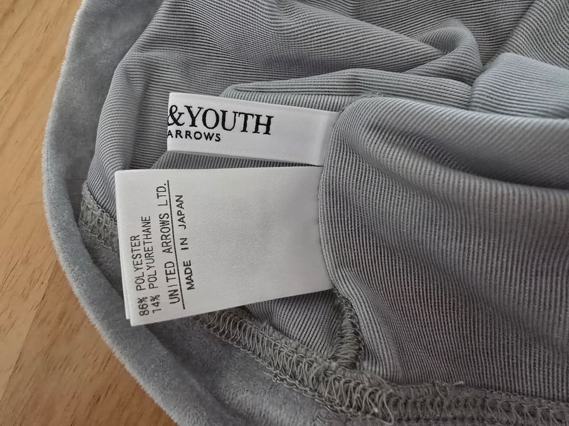 BEAUTY & YOUTH 민트 벨벳 링거 티셔츠 (FREE) 상품이미지5