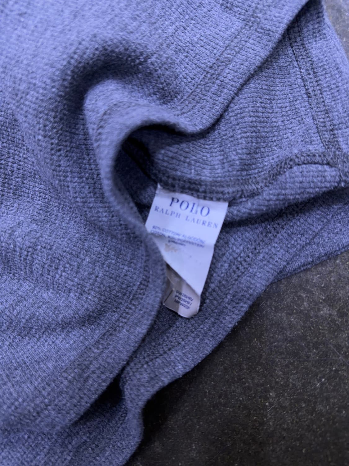 폴로 랄프로렌 폴로베어 자수 와플 긴팔 티셔츠 그레이 L 상품이미지6