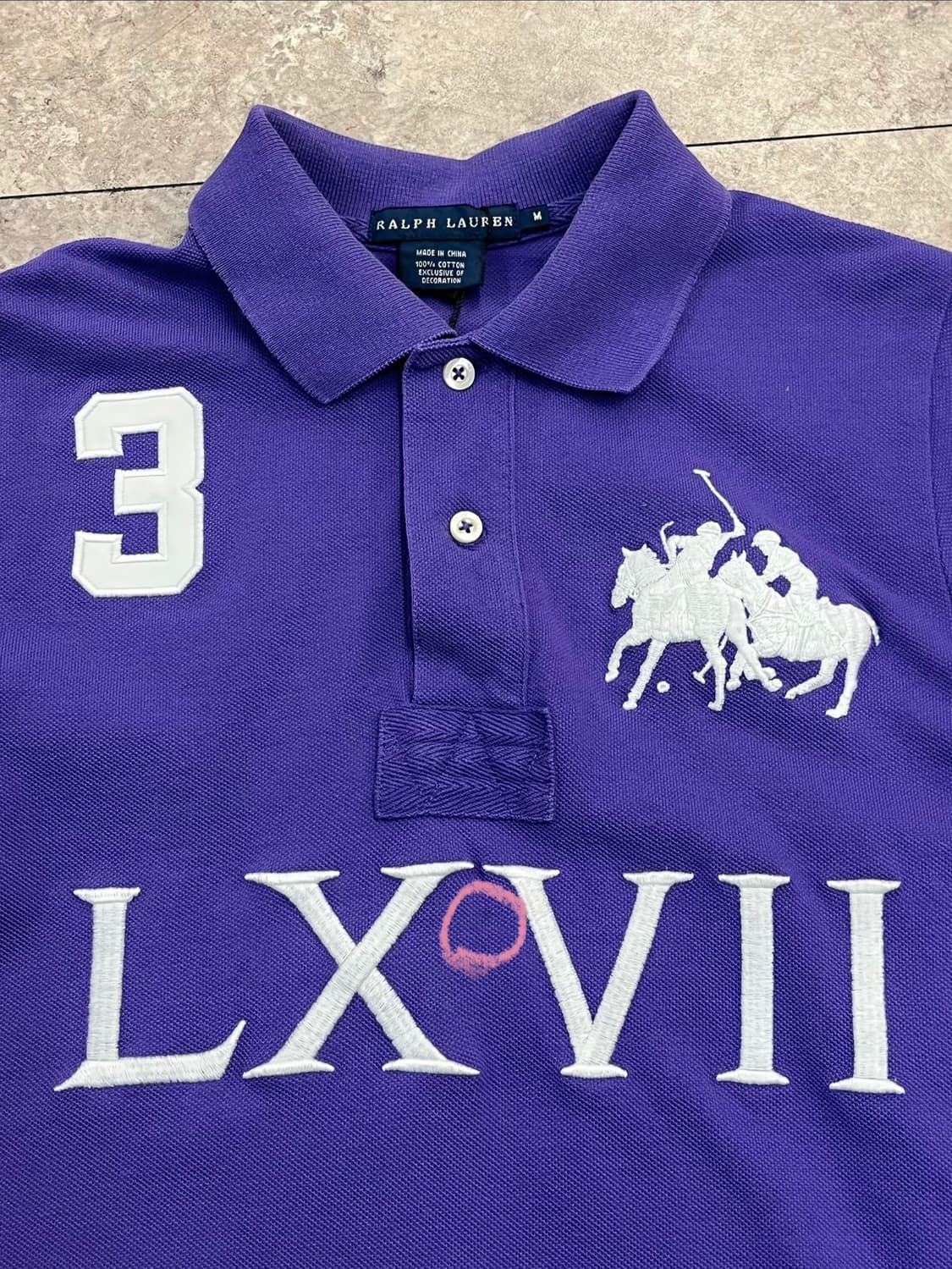 폴로 랄프로렌 빅포니 반팔 카라티 퍼플 M #csz3153 상품이미지5