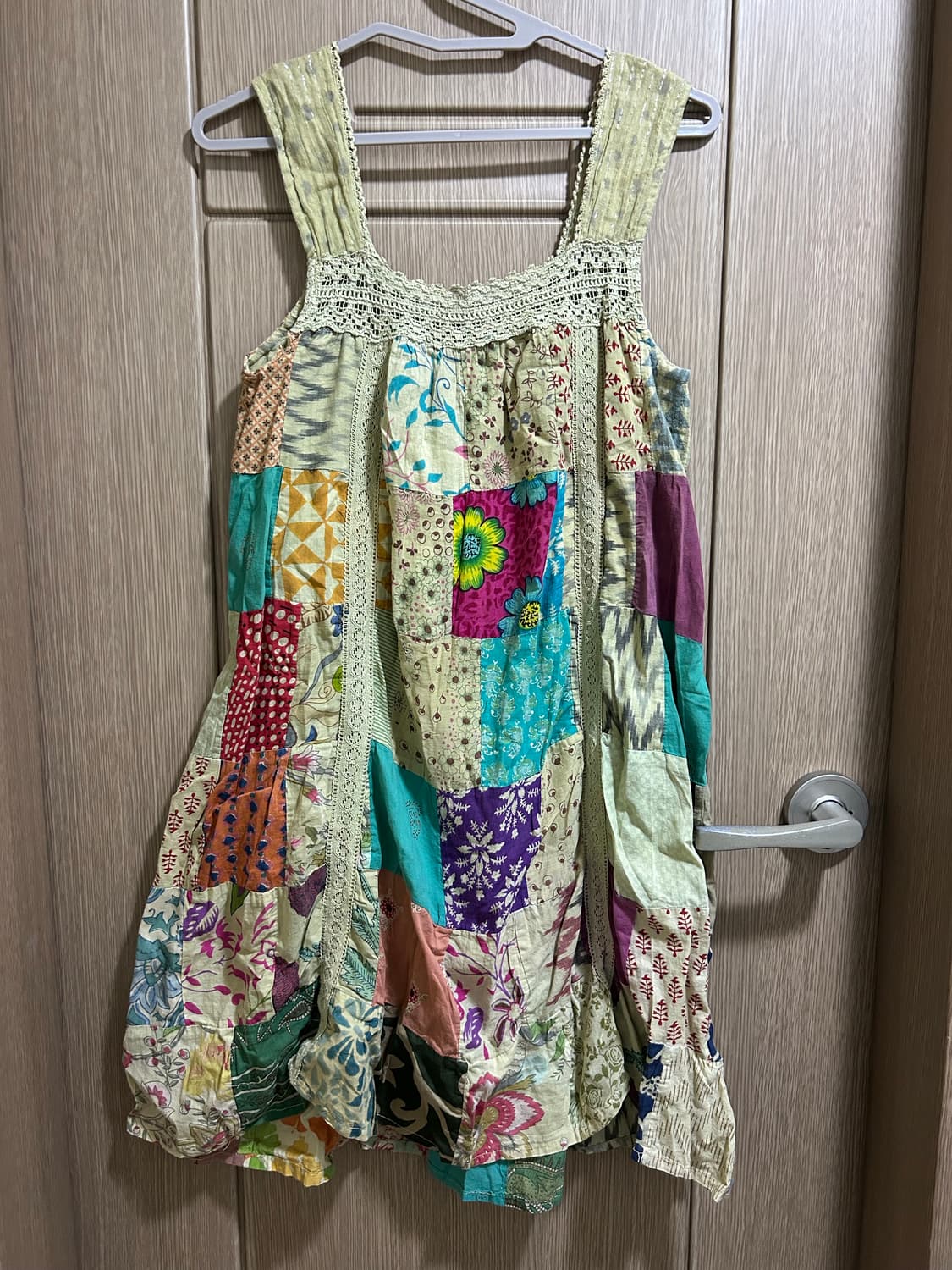 패치워크 원피스 상품이미지1