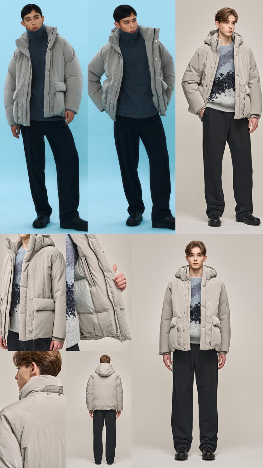 [정품] 타임옴므 24ss 남성 크링클 헝가리구스 패딩 105 size 상품이미지10
