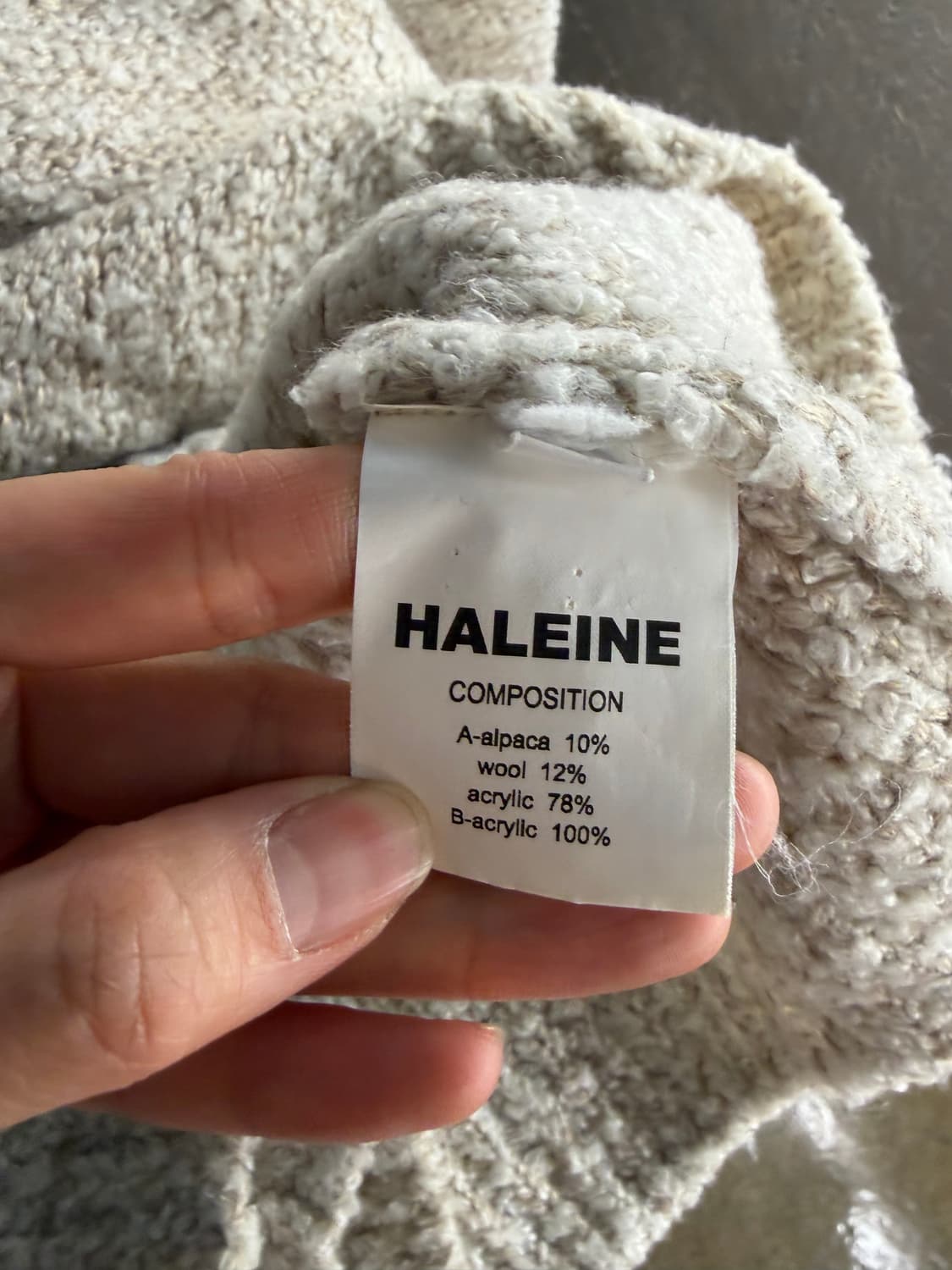 Haleine 알렌느 Boucle Sweater 상품이미지7