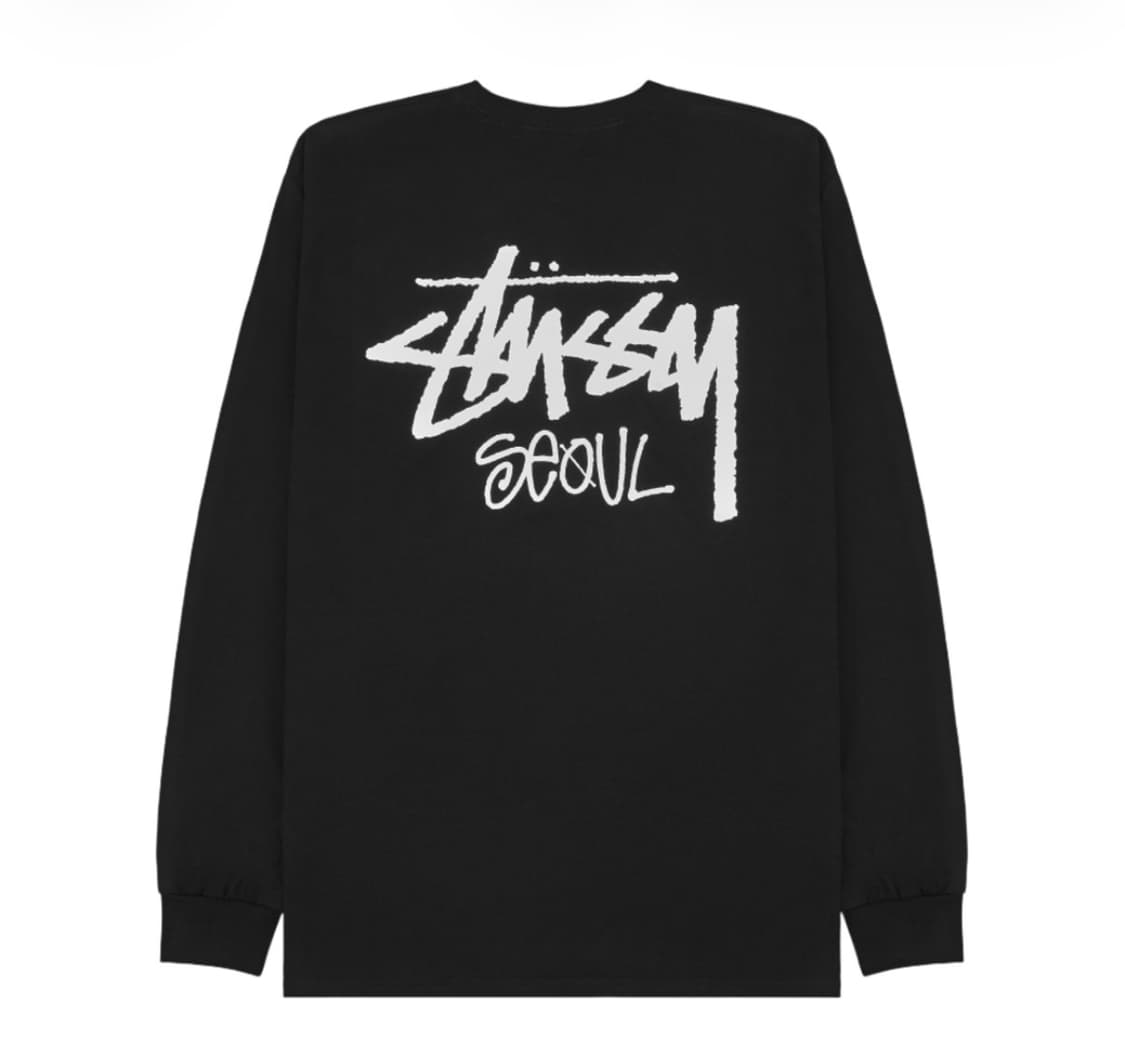 스투시 서울 롱슬리브 블랙 상품이미지2