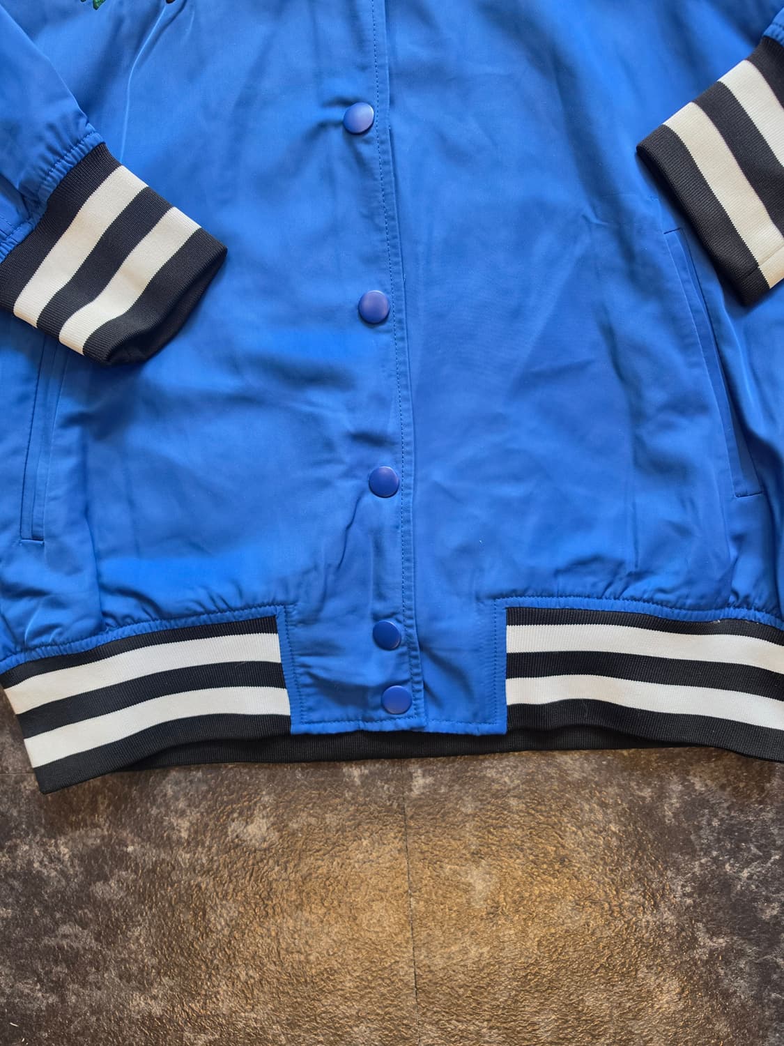 LAP 브랜드 블루 컬러 유니섹스 빈티지 스타디움 자켓- F 상품이미지6