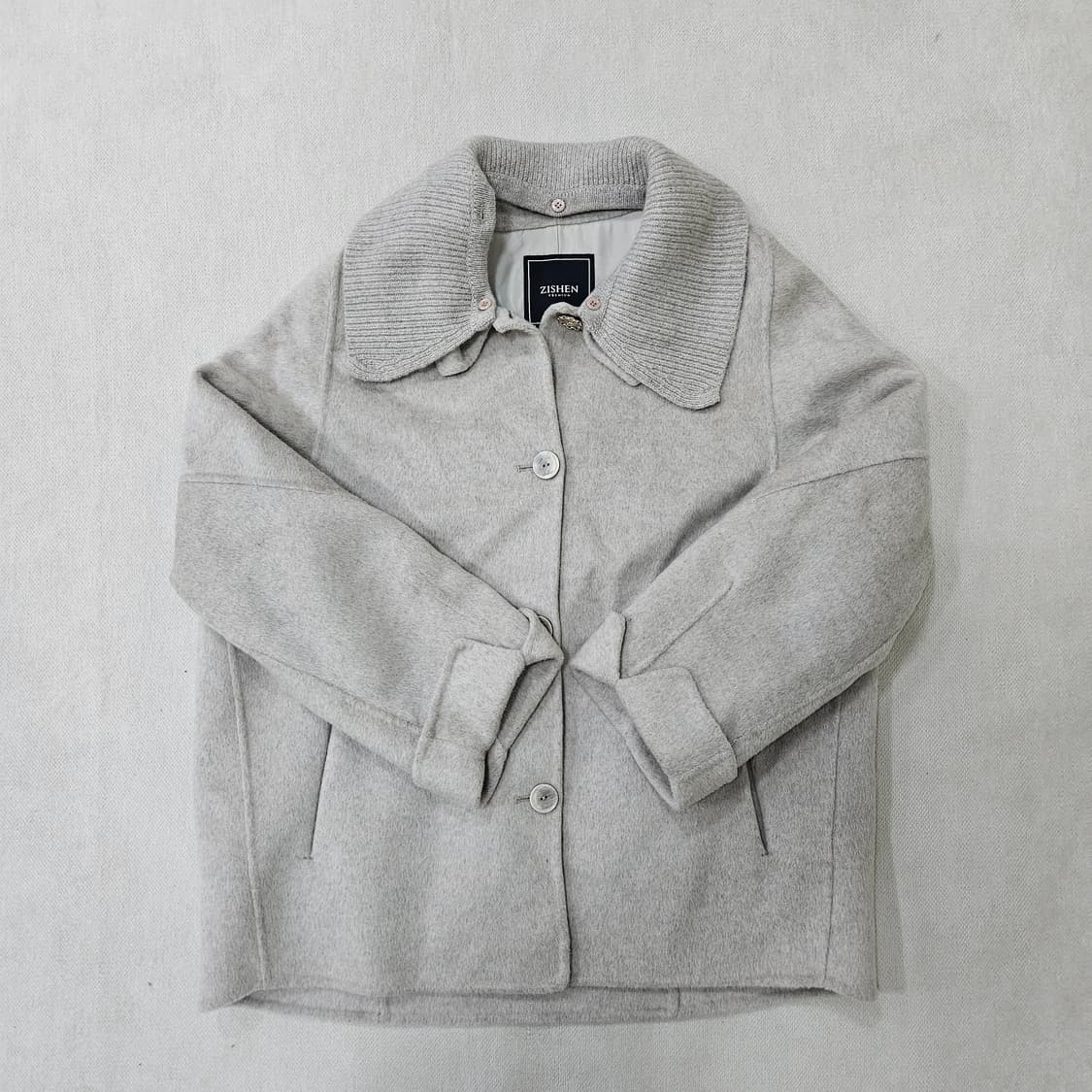 95 지센 여성 울 캐시미어 하프코트 0311Y 상품이미지1