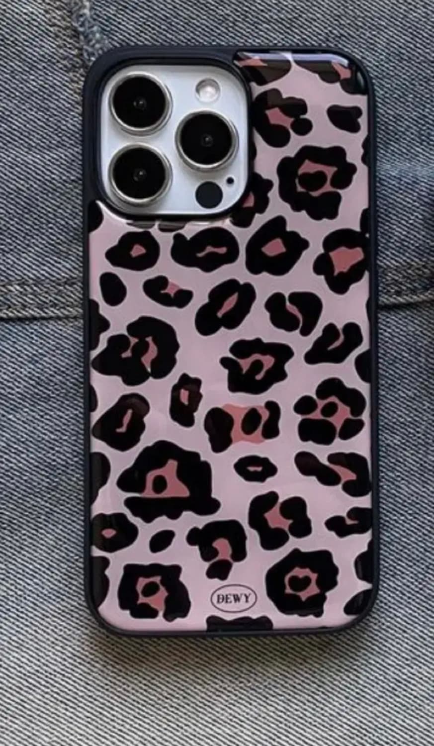 새상품) 아이폰 14프로 듀이 범퍼 에폭시 폰케이스 호피 상품이미지1