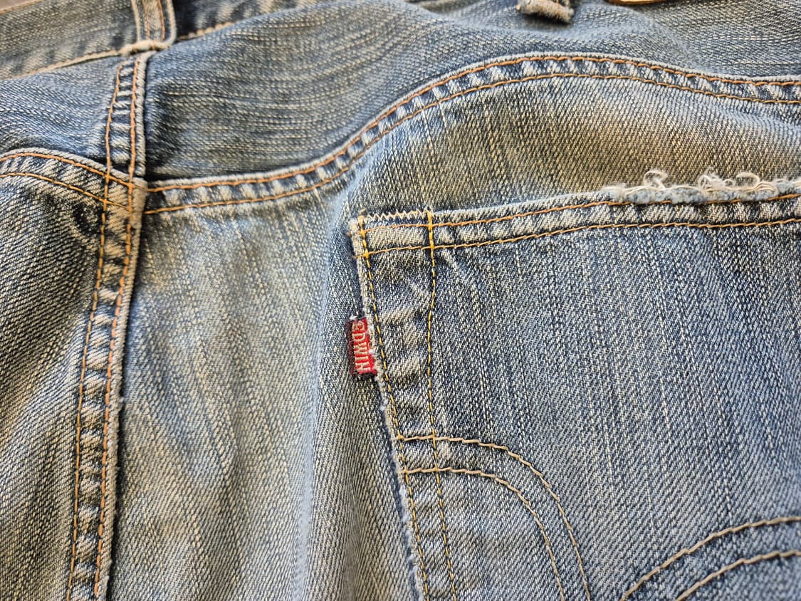 00s 에드윈 504 디스트레스드 데님 팬츠 상품이미지6