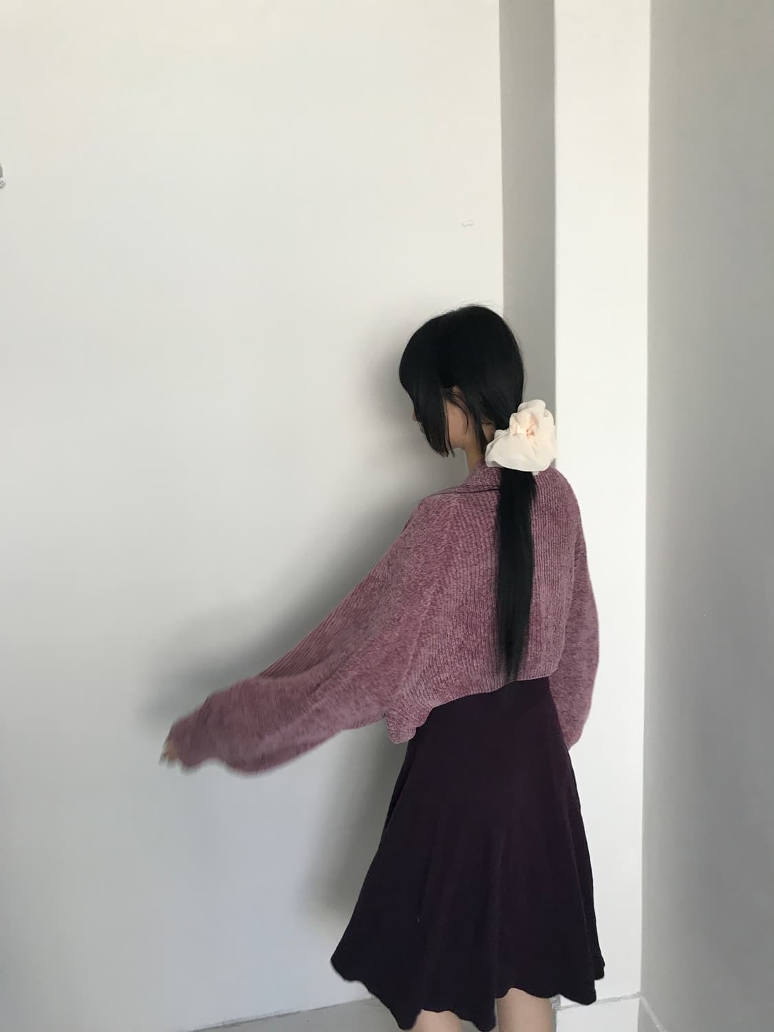 (Vintage)Puff gold button cardigan 상품이미지6