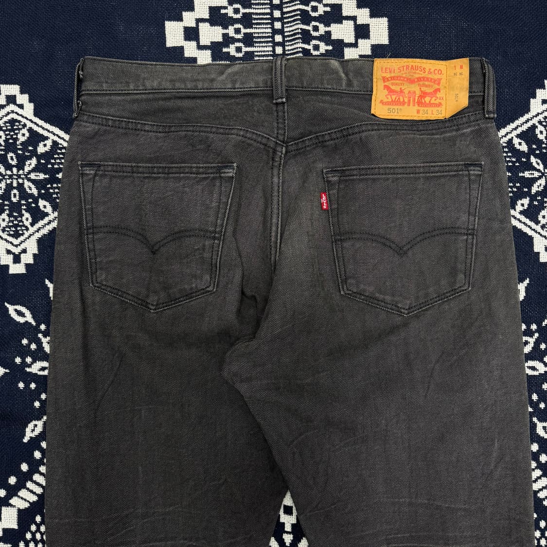 리바이스 501 흑청 데님 팬츠 상품이미지7