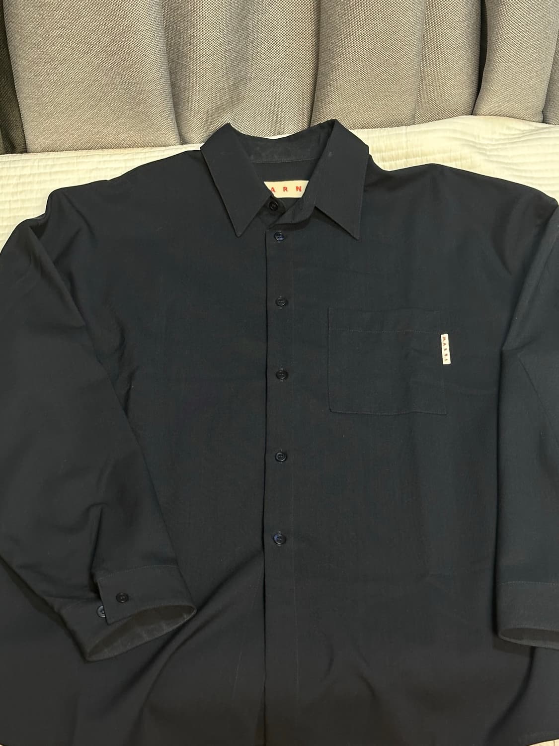 마르니 네이비 카라 셔츠 48사이즈 상품이미지1