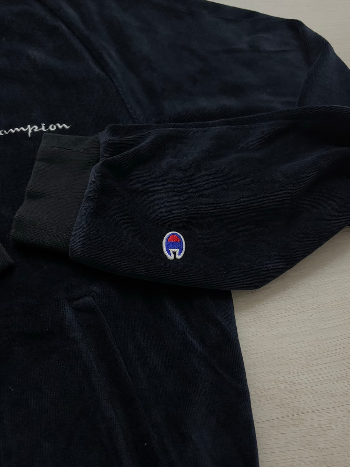 무배)챔피온 벨벳 자켓 블루종 M 상품이미지7