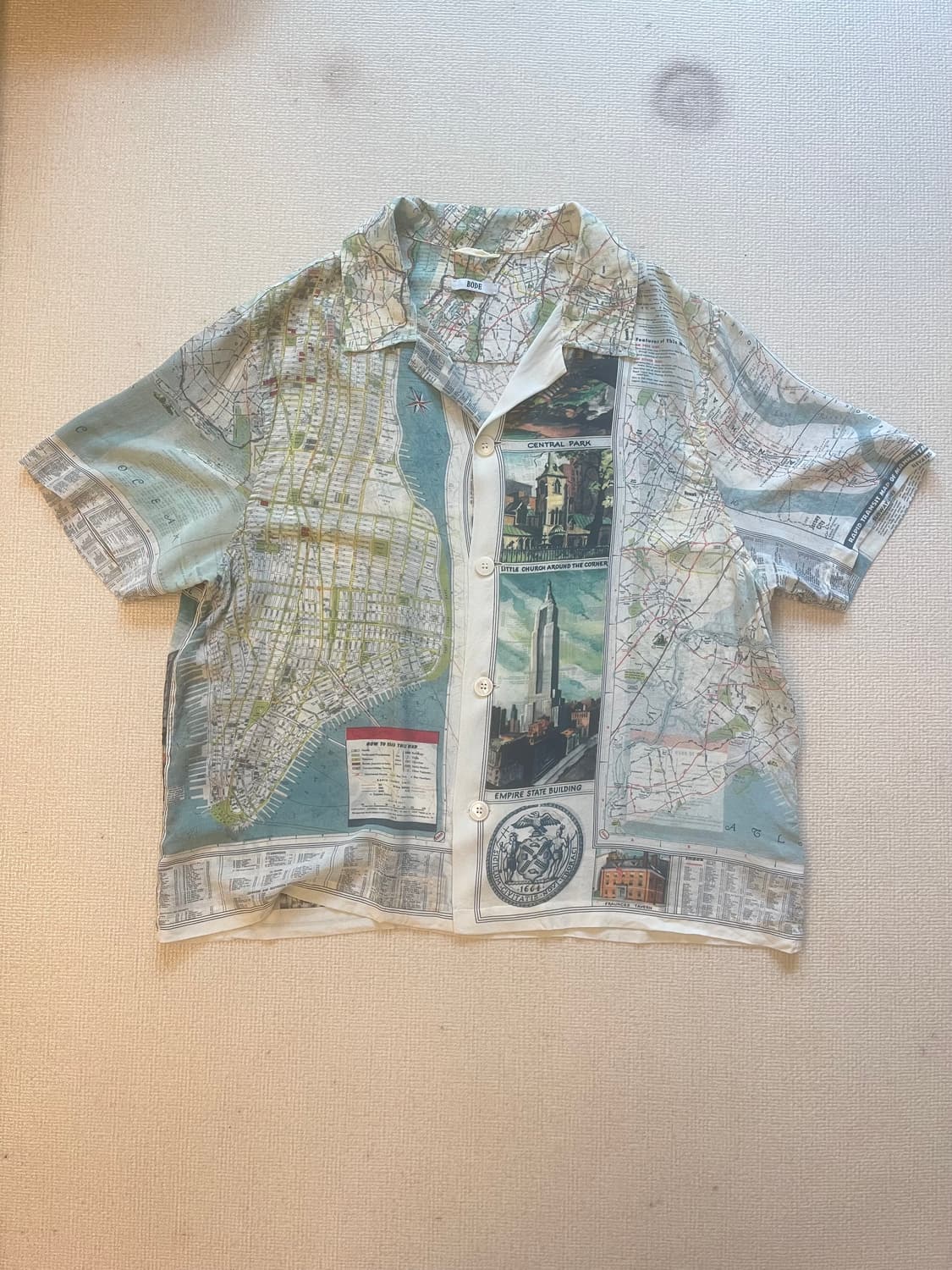 BODE NEW YORK CITY MAP SILK SHIRTS 상품이미지2