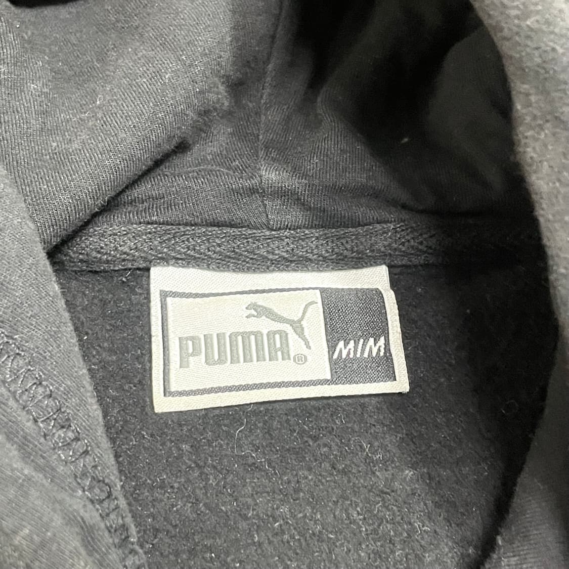 푸마 시그니처로고 블랙 기모 후드티셔츠 여성S 상품이미지5