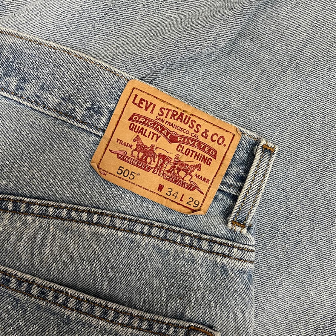 00s 리바이스 505 레귤러핏 연청 데님 팬츠 청바지 34 상품이미지4