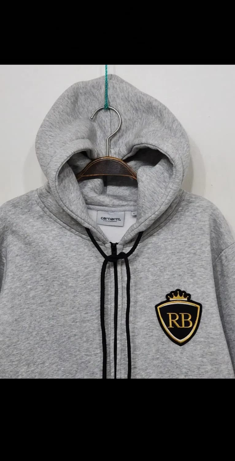 (L) 칼하트 후드집업 티셔츠 그레이 기모 아메카지 캐주얼  상품이미지2