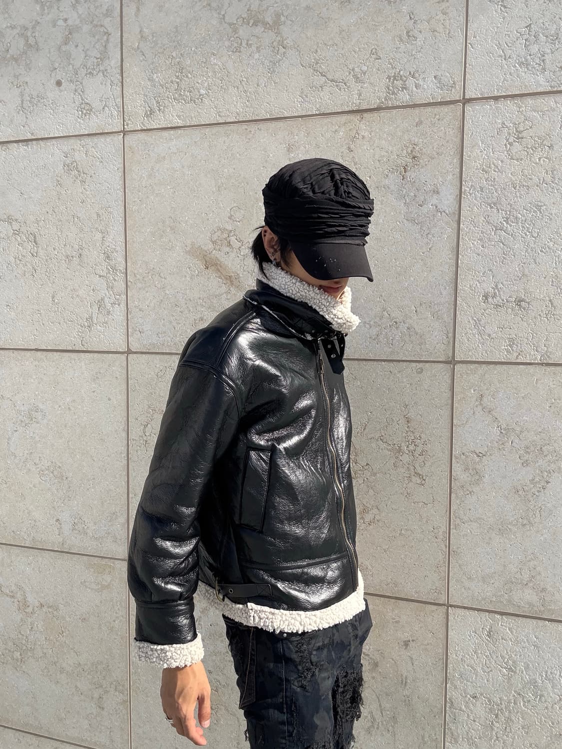“Vintage” Y2K Chic Mood Black Neckbuckle 상품이미지2